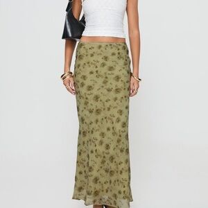 Princess Polly PIAZIA MAXI SKIRT GREEN